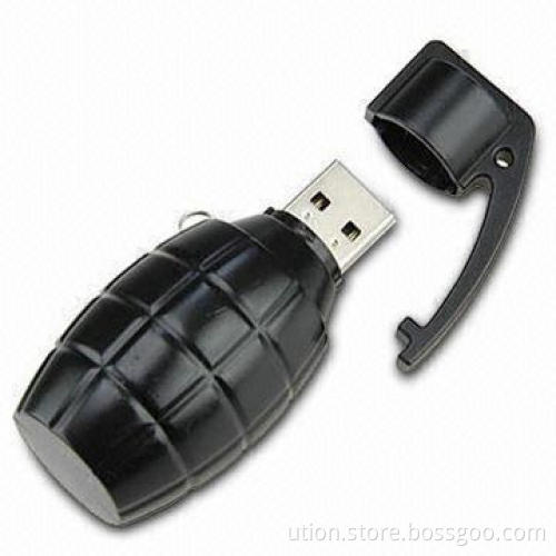 Grenade-designed USB Flash Drive with 1 to 32GB Capacities, Supports USB 2.0 Interface and Free Log